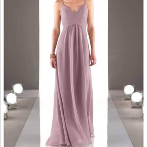 Sorella Vita Chiffon Spaghetti Strap Bridesmaid Dress Color: Dusty Lavender
